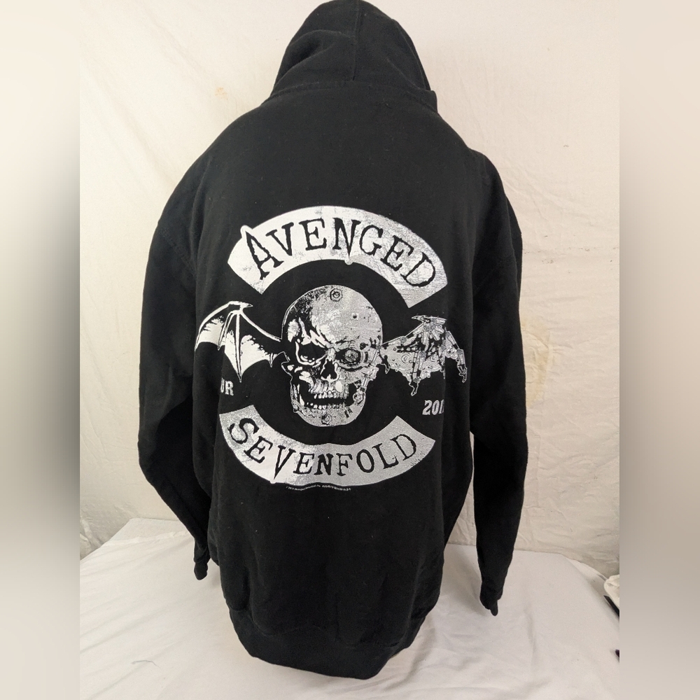 Avenged Sevenfold 2017 Tour Hoodie Concert Merch Black A7X Medium Unisex